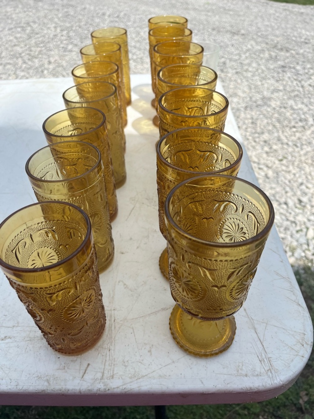 Brockway Glass Company American Concord Pattern 1977 set of 14